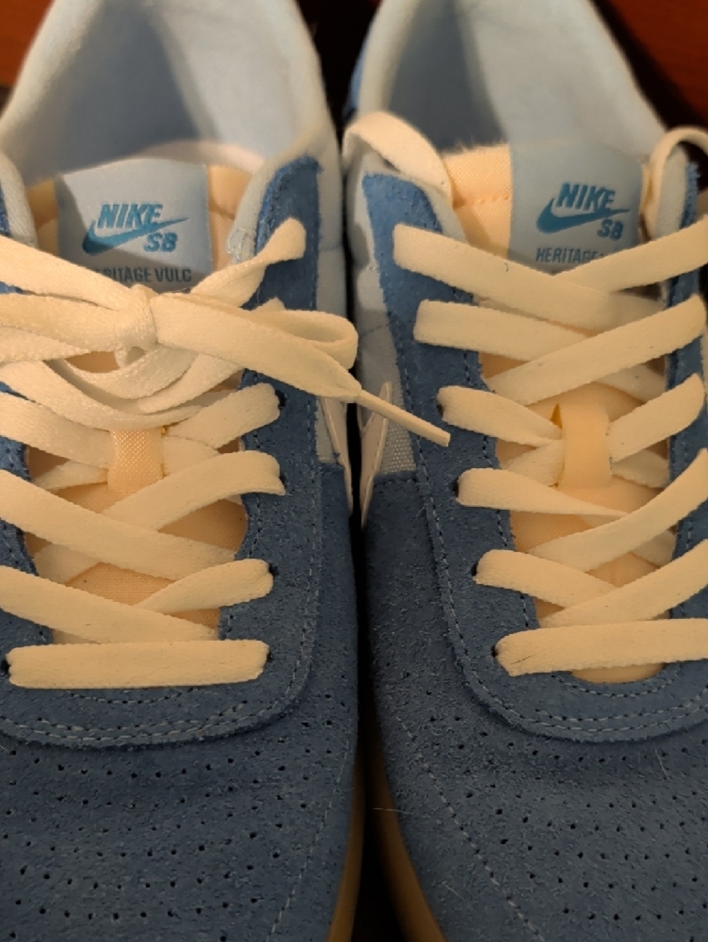 Nike SB Heritage Vulc Light Blue Suede 9M - Picture 3 of 4
